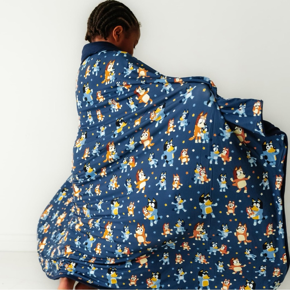 Little sleepies bluey cloud blanket
